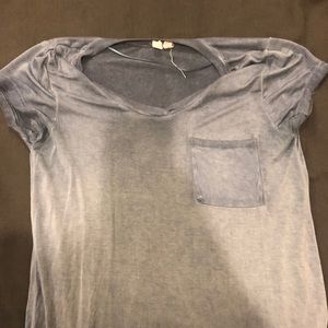 Wash out style blue t shirt
